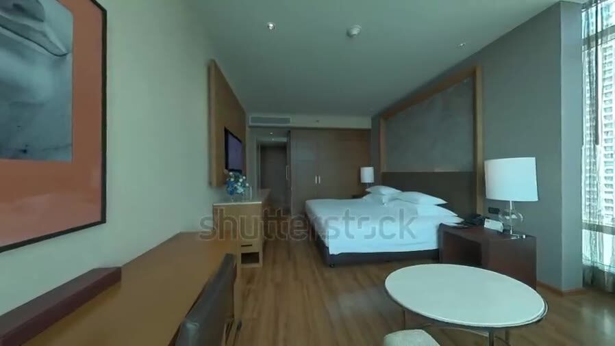 Source view for Modern Hotel Room Interior Design With a Sitting Area