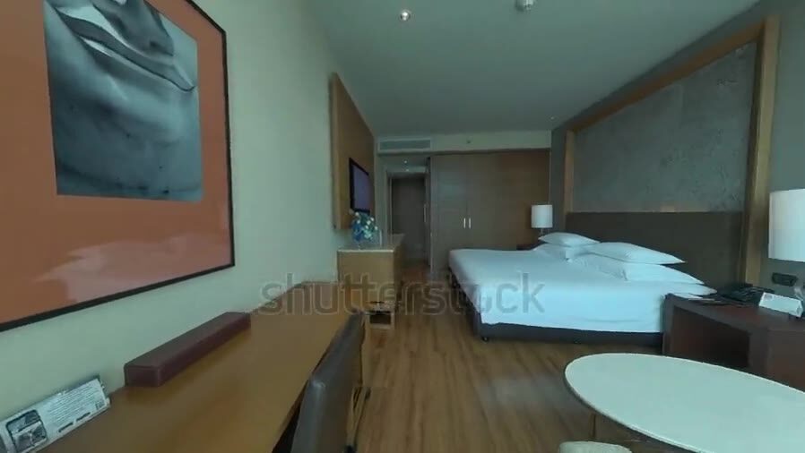 Source view for Modern Hotel Room Interior Design With a Sitting Area